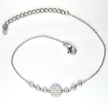 925 Silver Colored Cubic Zirconia Bracelets (K-1754. JPG)